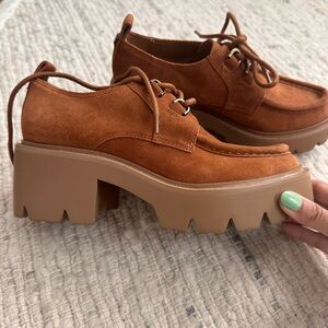 NWOT Sam Edelman Suede Platform Booties - Tan